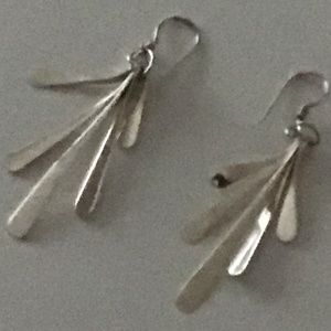 SILVER FRENCH WIRE DANGLE EARRINGS